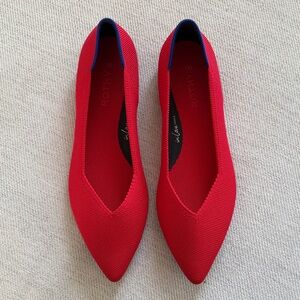 Rothy's Red Pointed Flats size 8.5